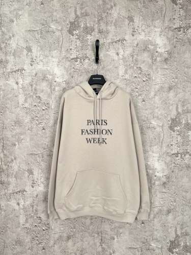 Balenciaga New Mosaic Logo Blurred Slogan Printed Hoodie Couple Oversize Casual Sportswear