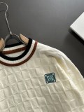 Louis Vuitton New Embroidered Logo Round Neck Wool Sweater