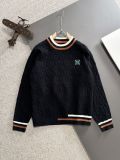 Louis Vuitton New Embroidered Logo Round Neck Wool Sweater