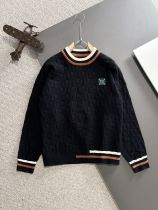 Louis Vuitton New Embroidered Logo Round Neck Wool Sweater