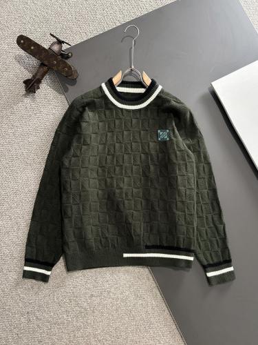 Louis Vuitton New Embroidered Logo Round Neck Wool Sweater