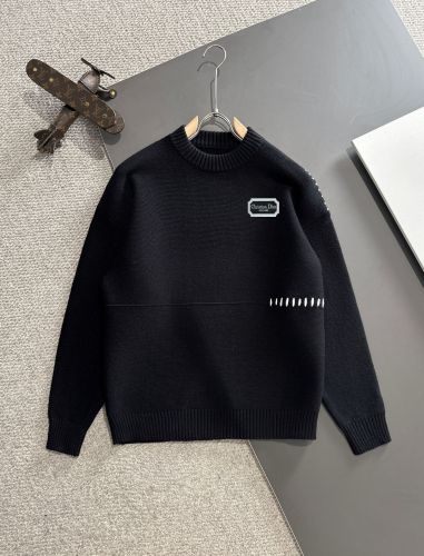 Dior New Embroidered Logo Round Neck Wool Sweater