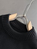 Dior New Embroidered Logo Round Neck Wool Sweater