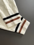 Louis Vuitton New Embroidered Logo Round Neck Wool Sweater