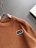 Dior New Embroidered Logo Round Neck Wool Sweater