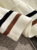Louis Vuitton New Embroidered Logo Round Neck Wool Sweater