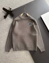 Dior New Embroidered Logo Round Neck Wool Sweater