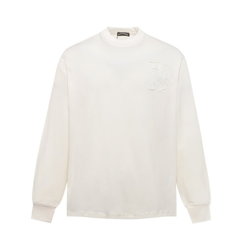Chrome Hearts Couple Patch Embroidered Sanskrit Horseshoe Long Sleeve T-shirt