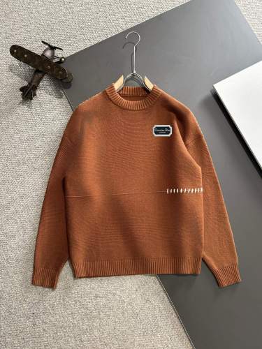 Dior New Embroidered Logo Round Neck Wool Sweater
