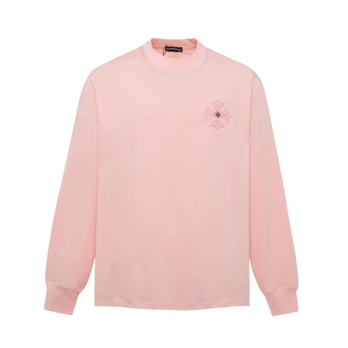Chrome Hearts Heavy Industry Cross Embroidered Sanskrit Horseshoe Long Sleeve T-shirt