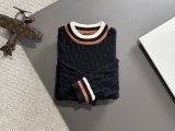Louis Vuitton New Embroidered Logo Round Neck Wool Sweater