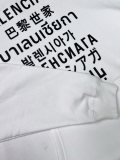 Balenciaga New Multi Language Logo Printed Hoodie Unisex Casual Oversize Sportswear