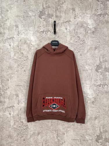 Balenciaga Logo Embroidered Hoodie Unisex Casual Oversize Sportswear