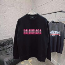 Balenciaga Fashion Personalized Letter Logo Printed Round Neck Hoodie