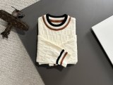 Louis Vuitton New Embroidered Logo Round Neck Wool Sweater