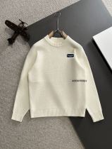 Dior New Embroidered Logo Round Neck Wool Sweater