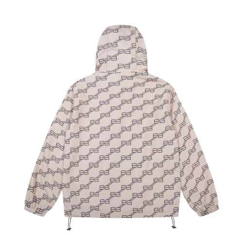 Balenciaga Classic Couple Full Double B Logo Hooded Zipper Jacket
