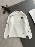 Dior Couple New Embroidered Logo Round Neck Sweater