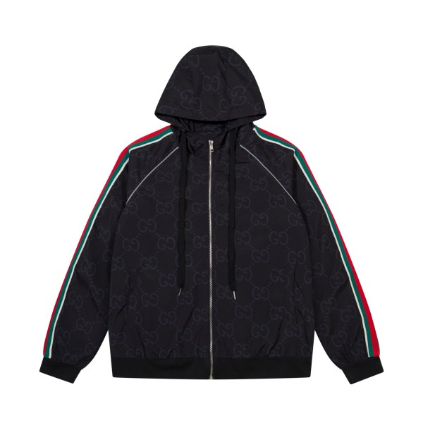 Gucci Couple Full GG Printed Hooded Zipper Jacket