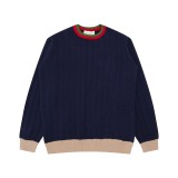 Gucci Couple's Versatile Round Neck Straight Pattern Hoodie Sweater