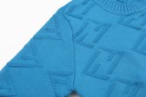 Fendi Unisex Double F Logo Round Neck Wool Knitted Sweater