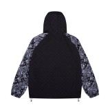 Louis Vuitton Classic Splicing Floral Splicing Hoodie Jacket