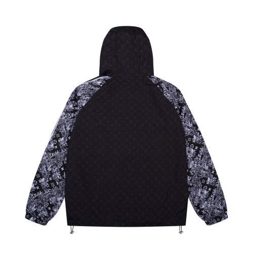 Louis Vuitton Classic Splicing Floral Splicing Hoodie Jacket