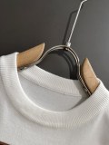 Prada New Splicing Round Neck Casual Wool Sweater