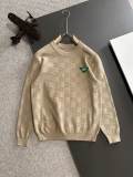 Louis Vuitton Couple's New Checkered Jacquard Round Neck Sweater
