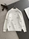 Dior Couple New Embroidered Logo Round Neck Sweater