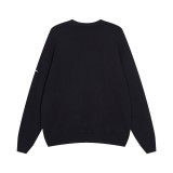Balenciaga Couple Versatile Left Arm Rubber Logo Round Neck Wool Sweater
