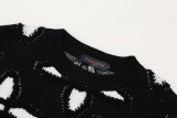 Louis Vuitton Fashion Towel Embroidered Pattern Round Neck Wool Knitted Sweater