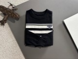 Prada New Splicing Round Neck Casual Wool Sweater