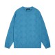 Fendi Unisex Double F Logo Round Neck Wool Knitted Sweater
