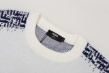Fendi Unisex Fashion Double F Splicing Color Round Neck Wool Knitted Sweater