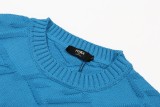 Fendi Unisex Double F Logo Round Neck Wool Knitted Sweater
