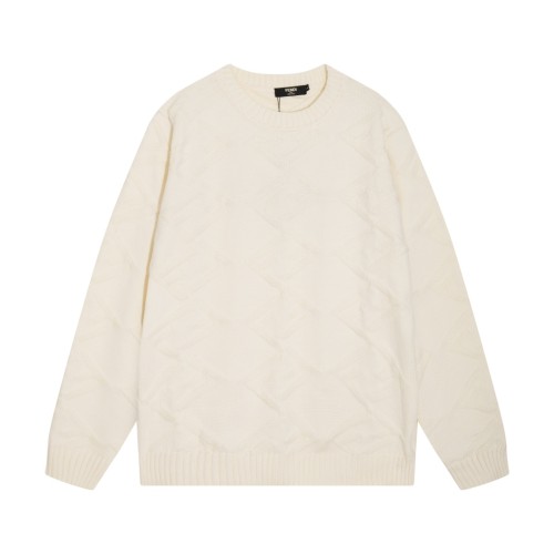 Fendi Unisex Double F Logo Round Neck Wool Knitted Sweater
