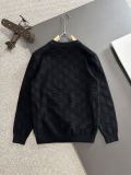 Louis Vuitton Couple's New Checkered Jacquard Round Neck Sweater