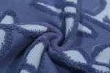 Louis Vuitton Fashion Towel Embroidered Pattern Round Neck Wool Knitted Sweater