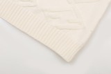 Fendi Unisex Double F Logo Round Neck Wool Knitted Sweater