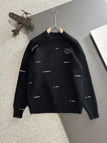 Dior Couple New Embroidered Logo Round Neck Sweater
