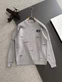 Dior Couple New Embroidered Logo Round Neck Sweater