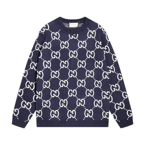 Gucci Couple Classic Full Double G-letter Jacquard Round Neck Sweater