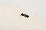 Fendi Unisex Double F Logo Round Neck Wool Knitted Sweater