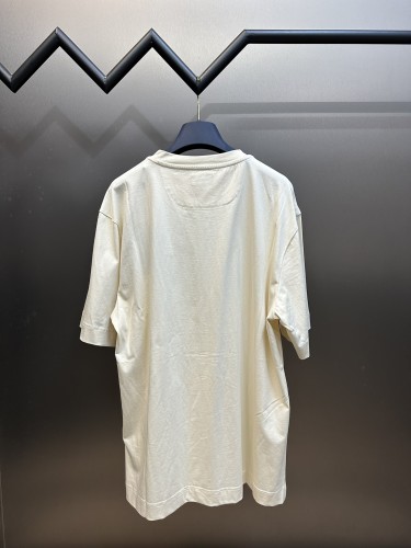 Fendi Fashion Color Contrast Stray F Embroidered Short Sleeve Couple Loose Casual T-shirt