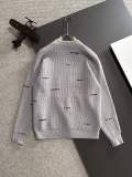 Dior Couple New Embroidered Logo Round Neck Sweater