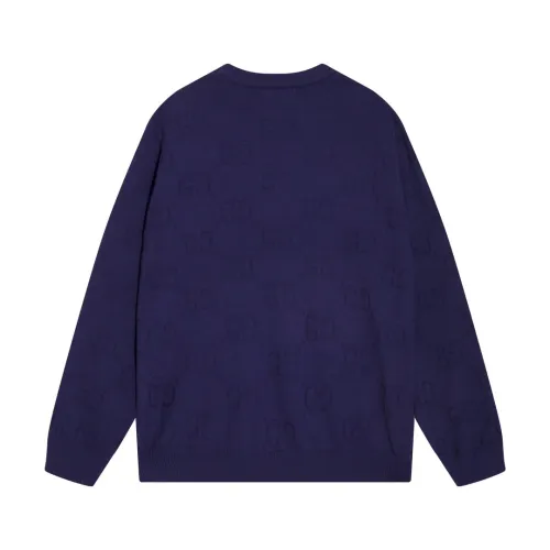 Gucci Unisex Full Body Double G Logo Round Neck Wool Knitted Sweater