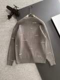 Dior Couple New Embroidered Logo Round Neck Sweater