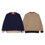 Gucci Couple's Versatile Round Neck Straight Pattern Hoodie Sweater