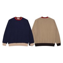 Gucci Couple's Versatile Round Neck Straight Pattern Hoodie Sweater